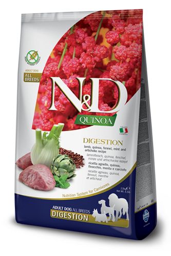 Farmina N&D Croquettes quinoa digestion agneau et fenouil pour chien 2,5 kg