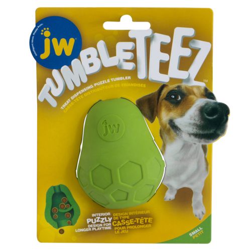 Jouet vert JW tumble teez treat small pour chien PETMATE