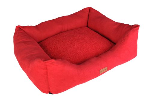 Sofa suédine rouge pour chien WOUAPY