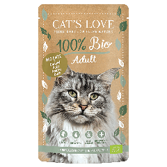 Pâtée BIO et sans céréales saveur Canard pour chat  CAT'S LOVE 100 g