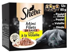 SHEBA  Mini filets en sauce à la volaille pour chat