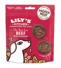 LILY'S KITCHEN Sachet Mini Burgers au Bœuf pour chien