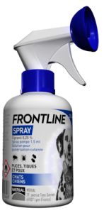 Spray anti-puces et tiques 250 ml pour les chiens FRONTLINE